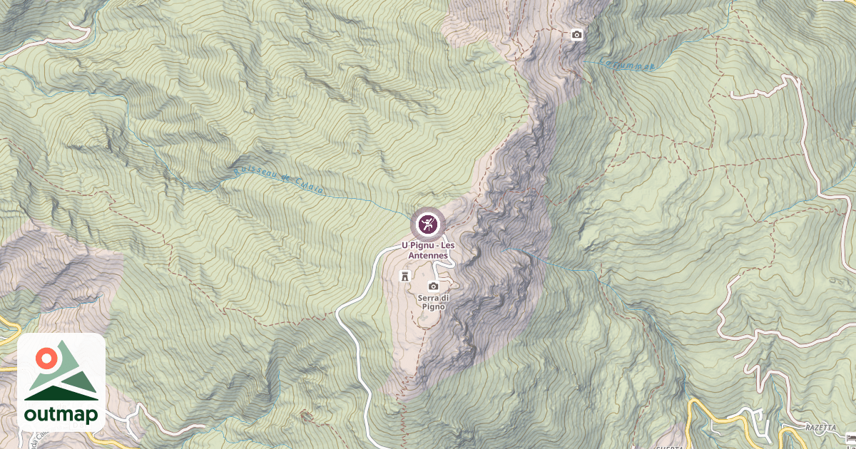 Map of U Pignu - Les Antennes