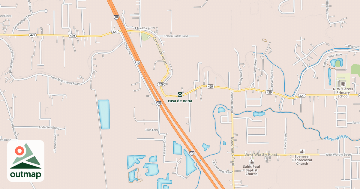 Map of casa de nena