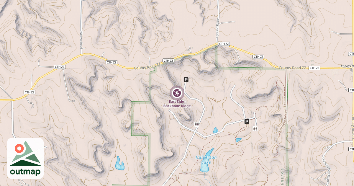 Map of East Side- Backbone Ridge