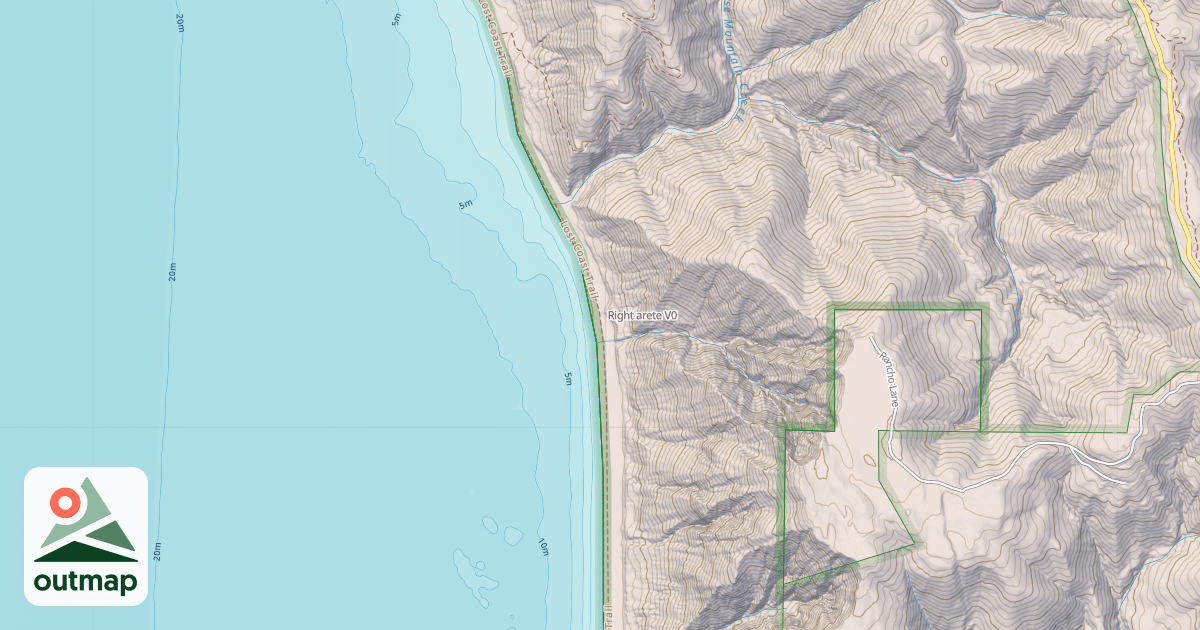 Map of Right arete