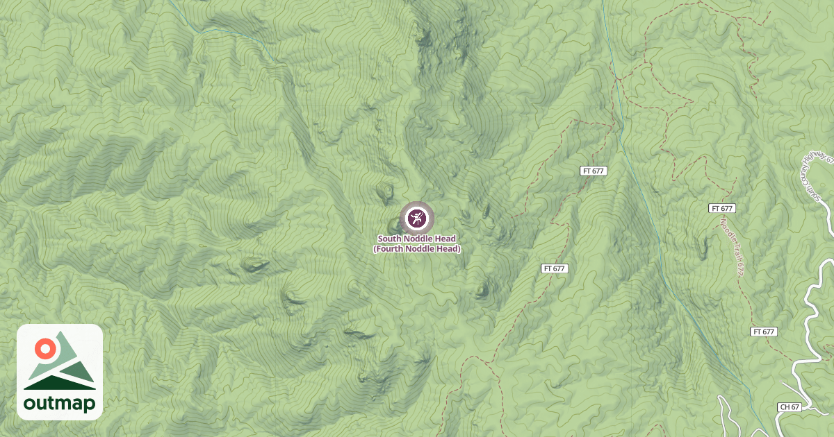 Map of South Noddle Head (Fourth Noddle Head)