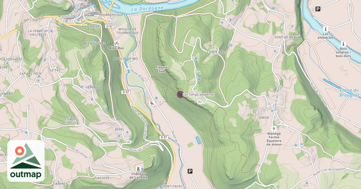 Map of Les Temps Modernes