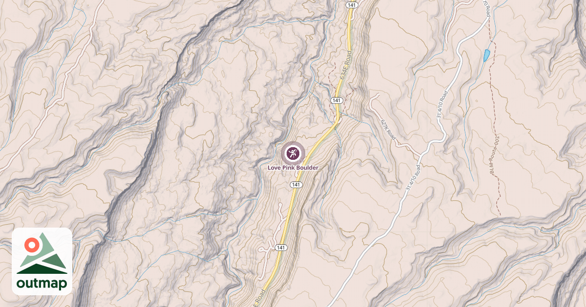 Map of Love Pink Boulder