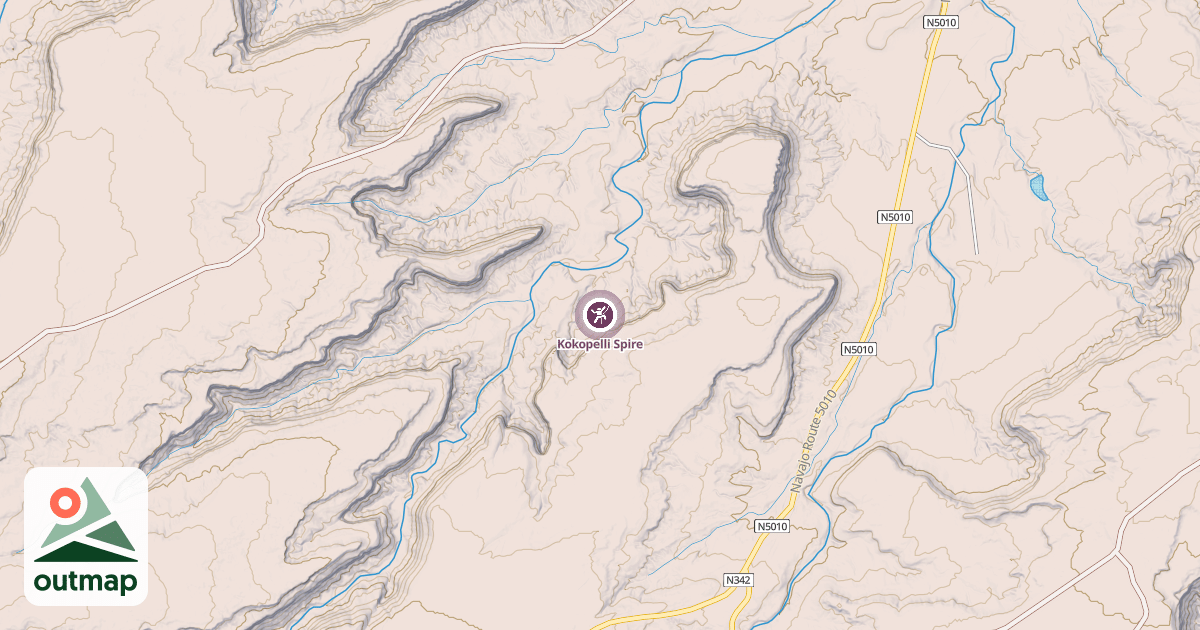 Map of Kokopelli Spire