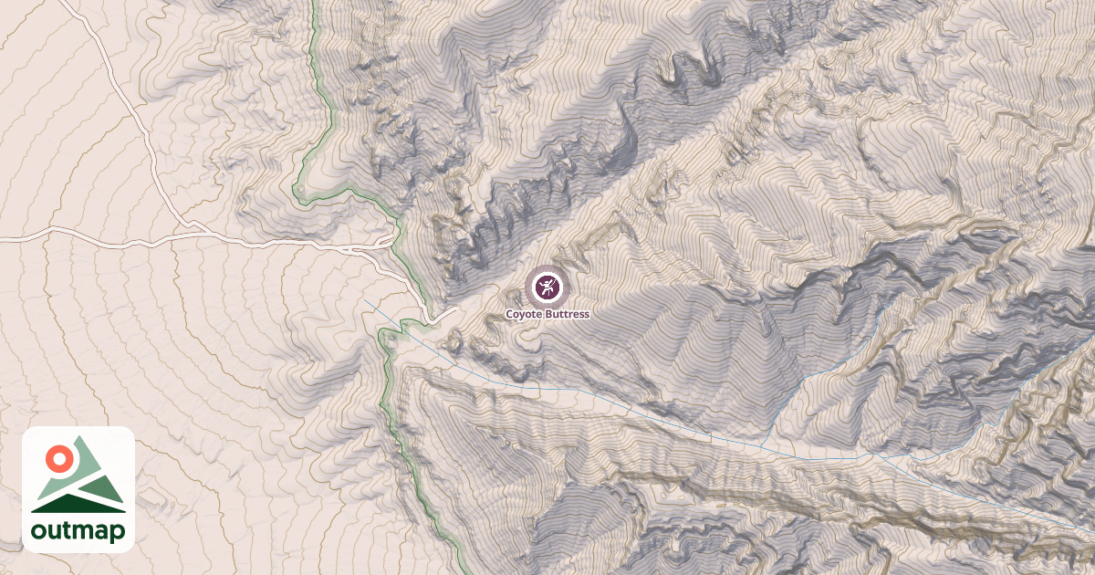 Map of Coyote Buttress