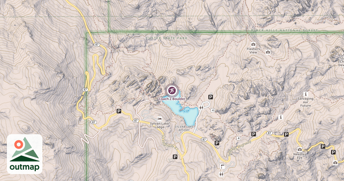 Map of Coach Z Boulder