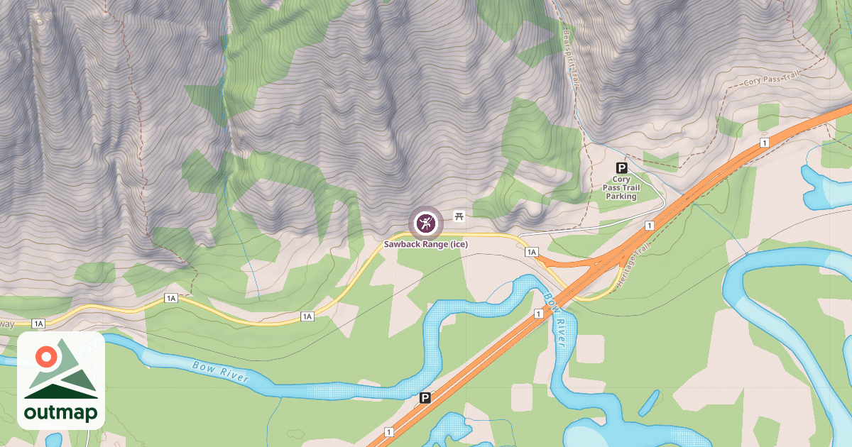 Map of Sawback Range (ice)