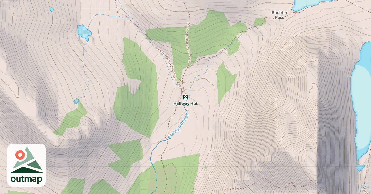 Map of Halfway Hut