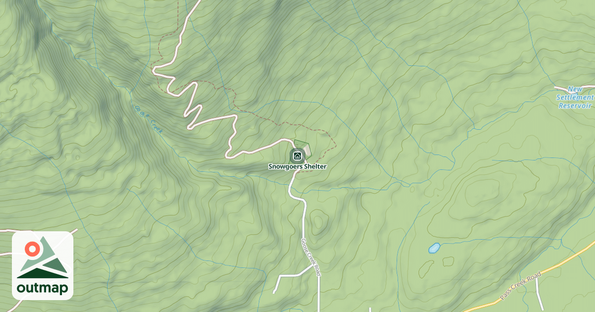 Map of Snowgoers Shelter