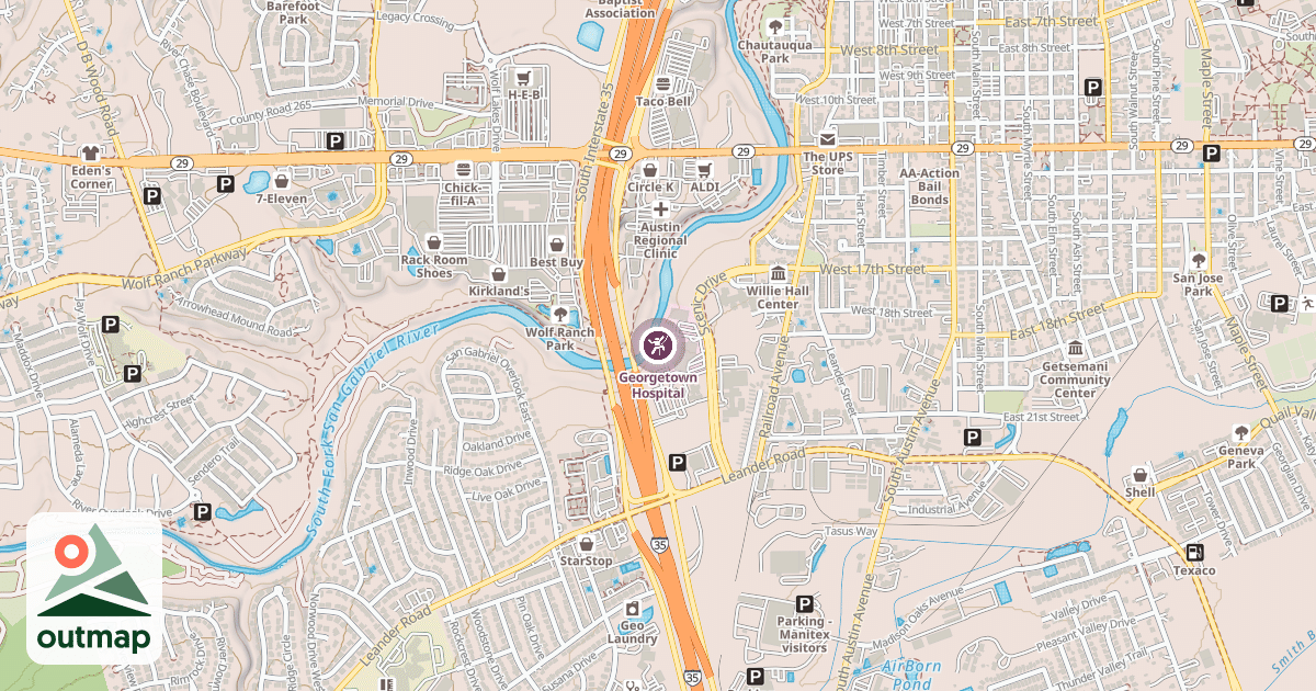 Map of Georgetown Hospital