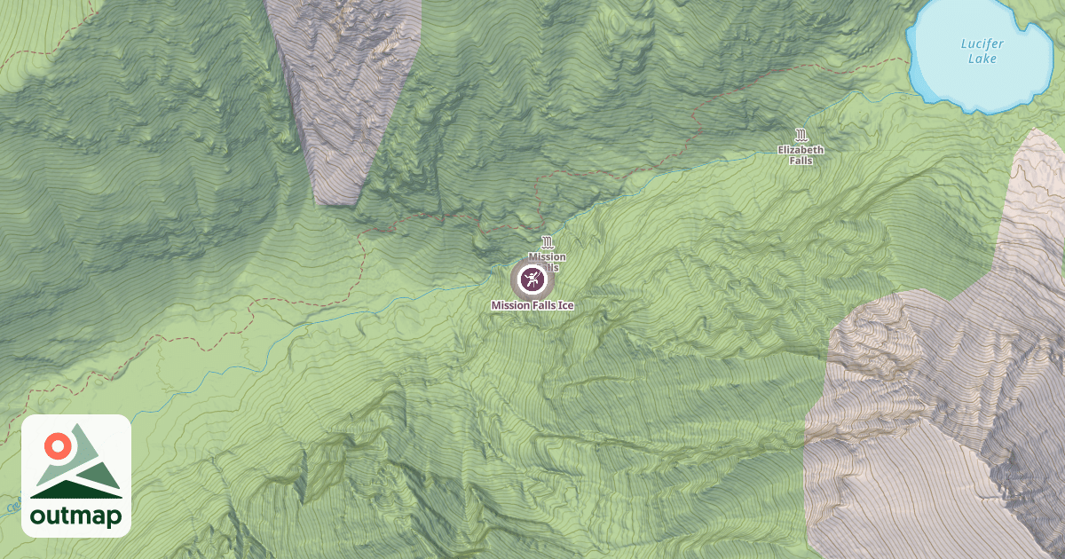 Map of Mission Falls Ice