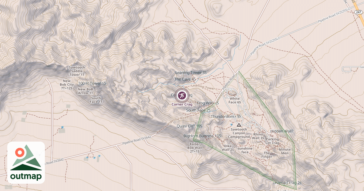 Map of Corner Crag