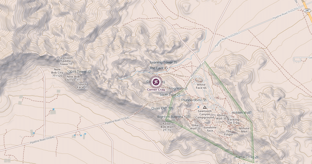 Map preview of Corner Crag