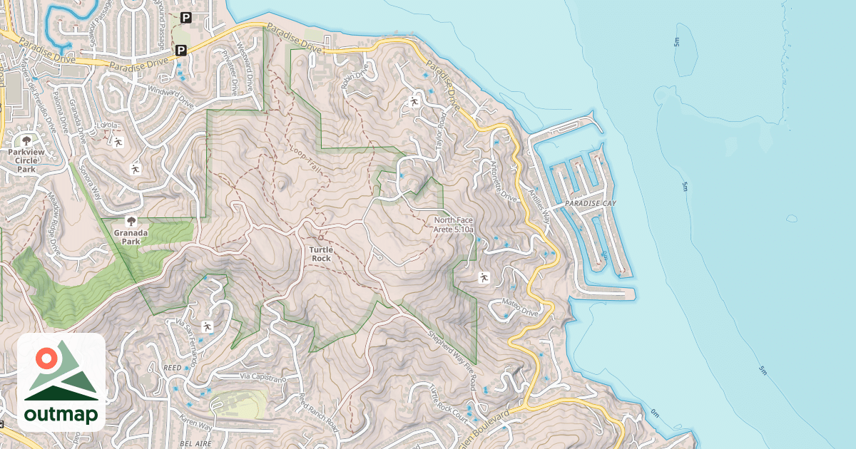 Map of North Face Arete
