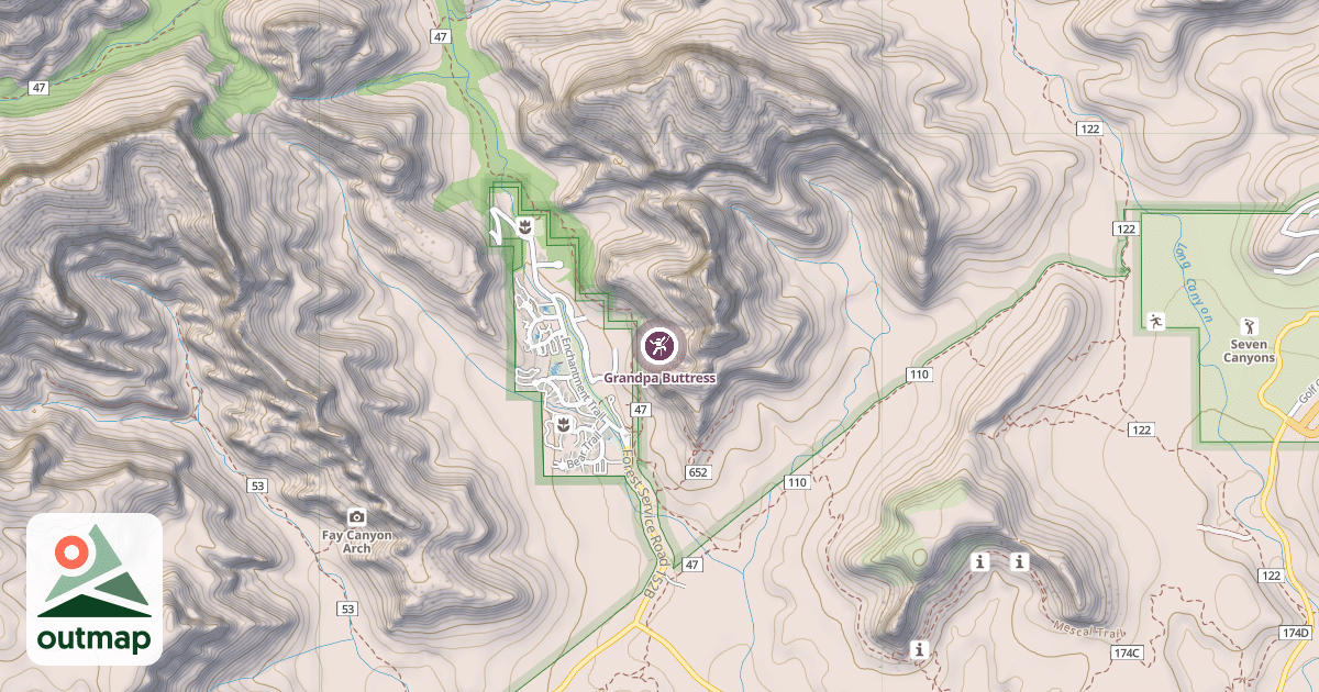 Map of Grandpa Buttress