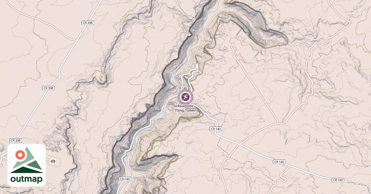 Map of Roadside Fling Tower