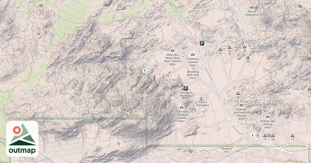 Map of Bad Day at Black Rock