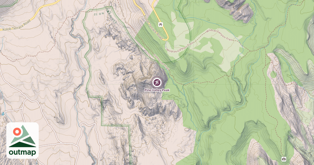 Map of Pine Valley Peak