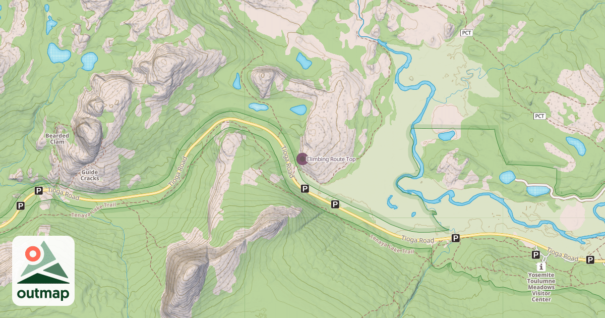 Map of Climbing Route Top