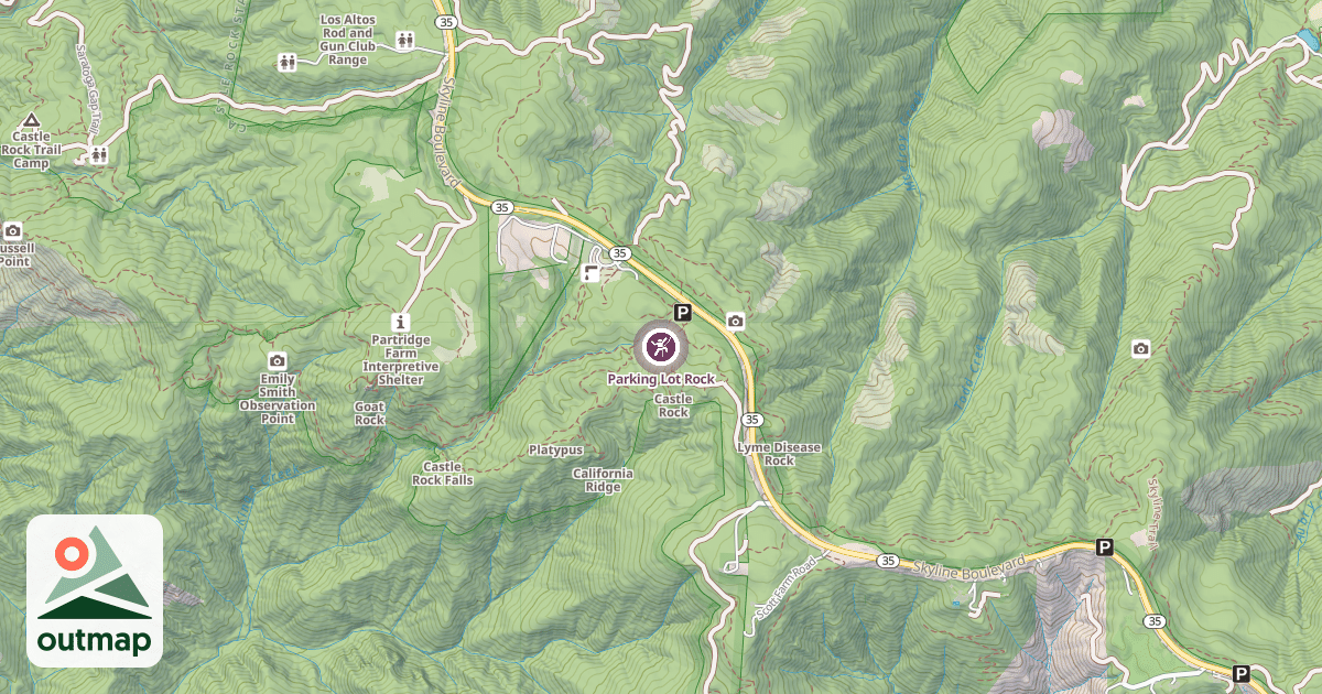 Map of Parking Lot Rock