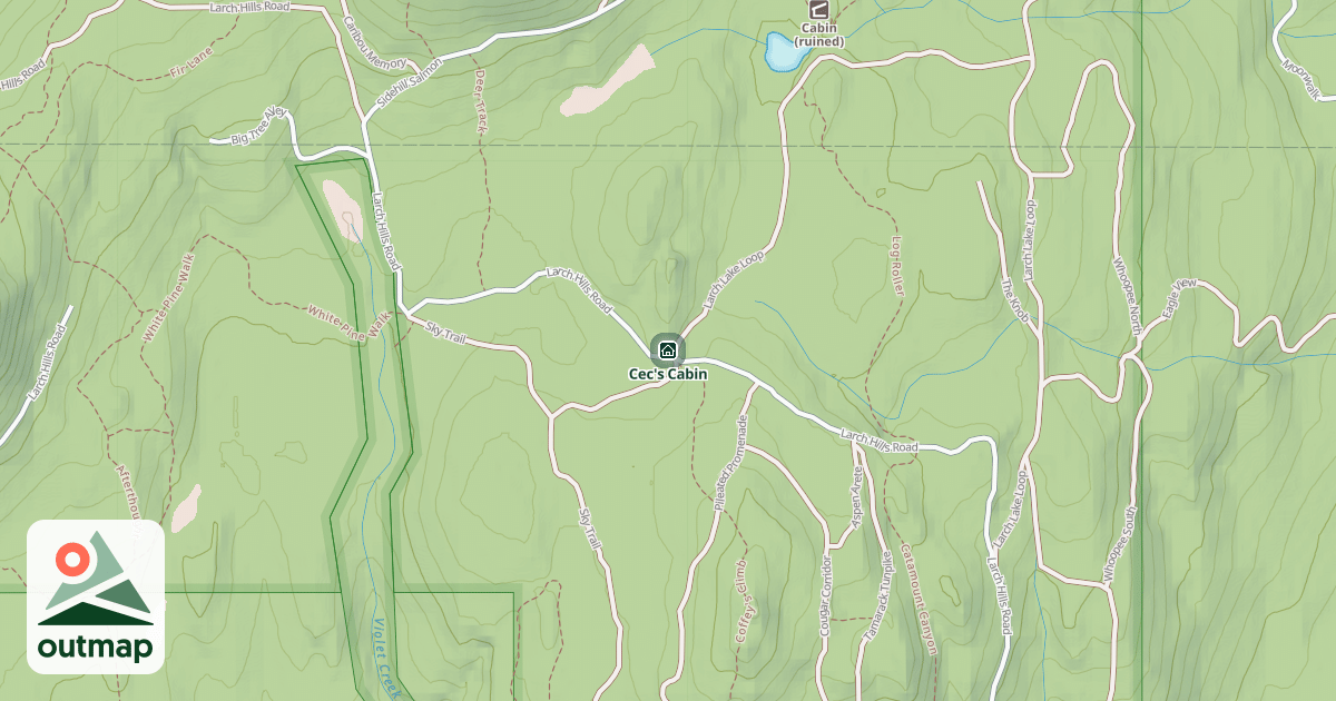 Map of Cec's Cabin