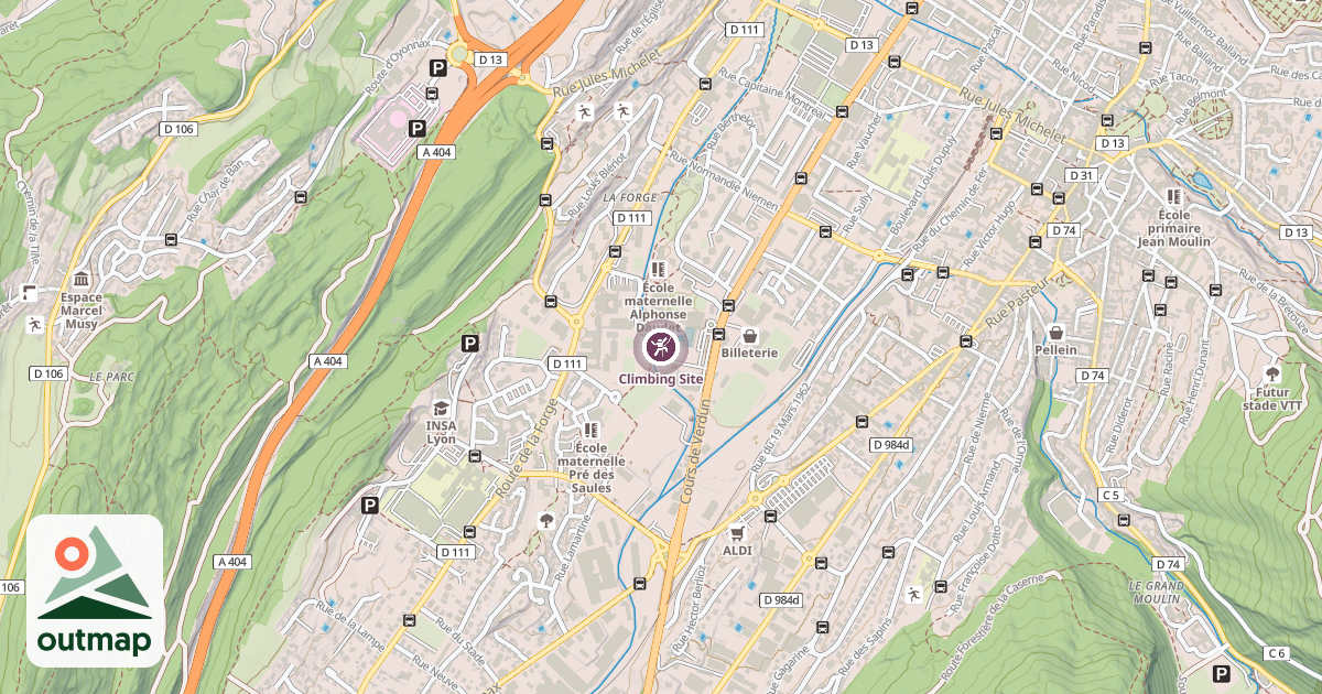Map of Climbing Site