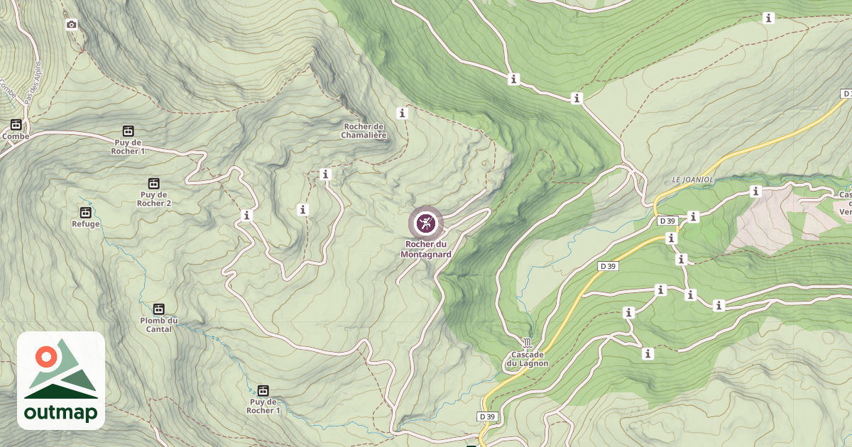 Map of Rocher du Montagnard