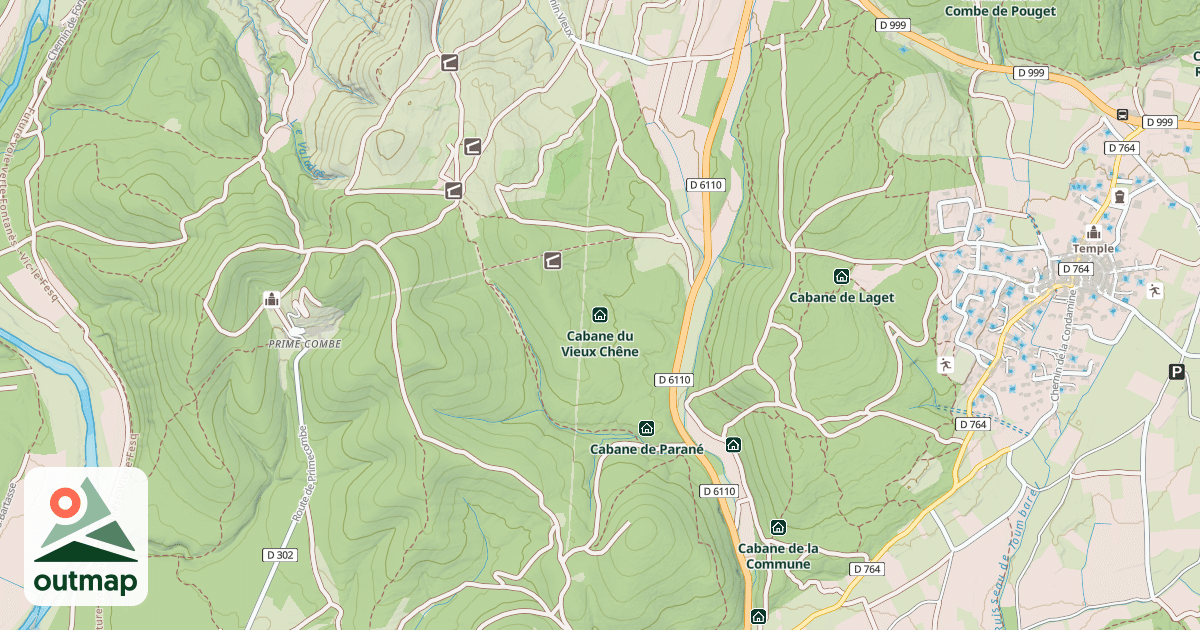 Map of Cabane du Vieux Chêne