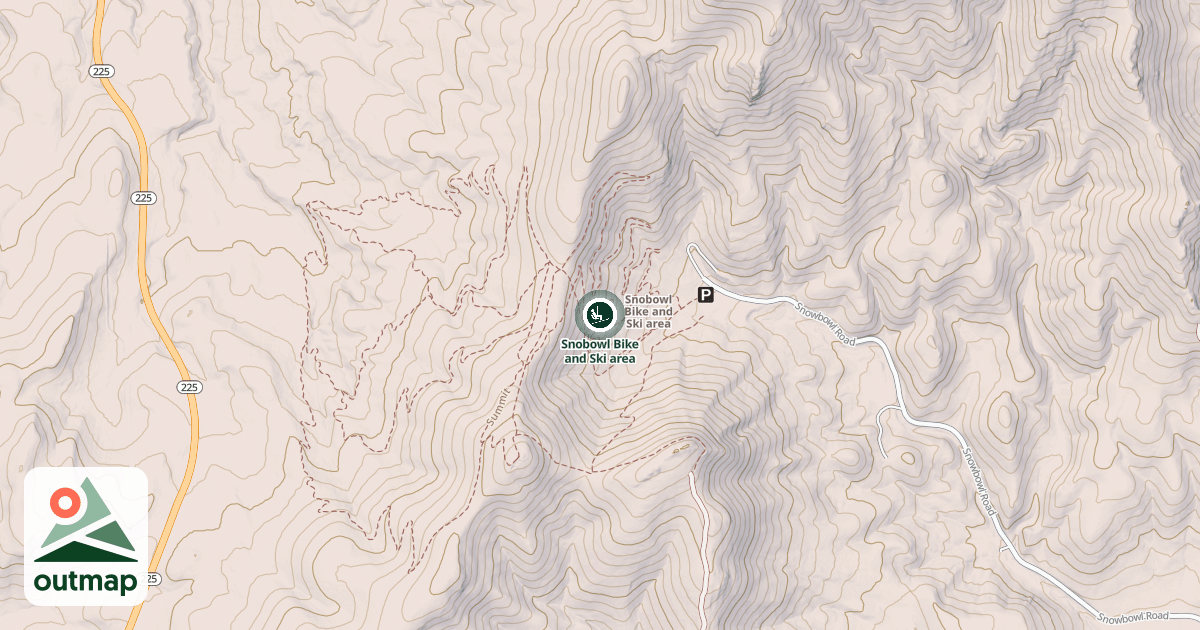 Map of Snobowl Bike and Ski area