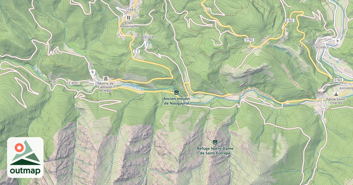 Map of Ancien moulin de Nougayrol