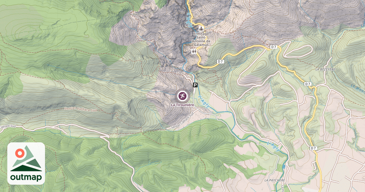 Map of La Tirounière