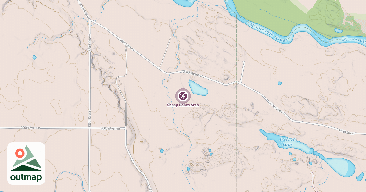 Map of Sheep Bones Area