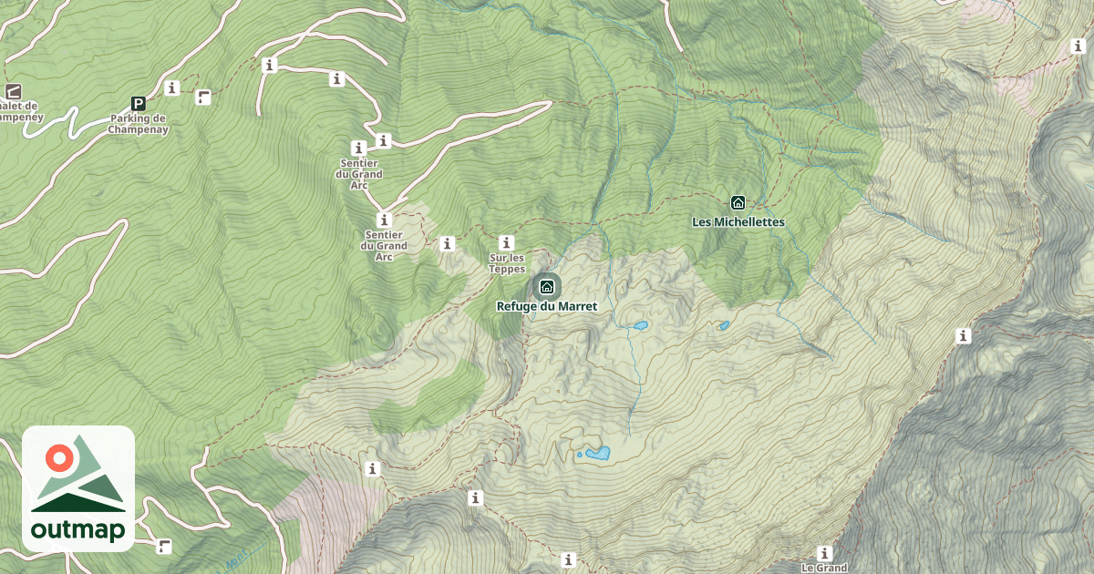 Map of Refuge du Marret