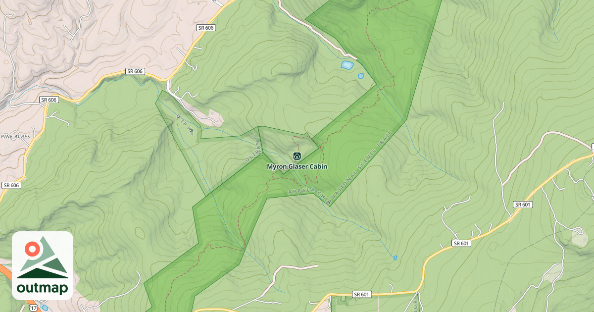 Map of Myron Glaser Cabin