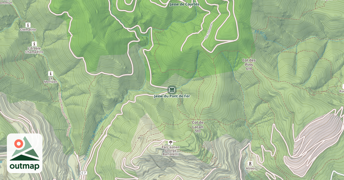 Map of Jasse du Pont de Fer
