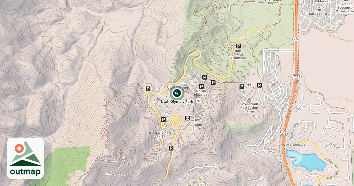 Map of Utah Olympic Park