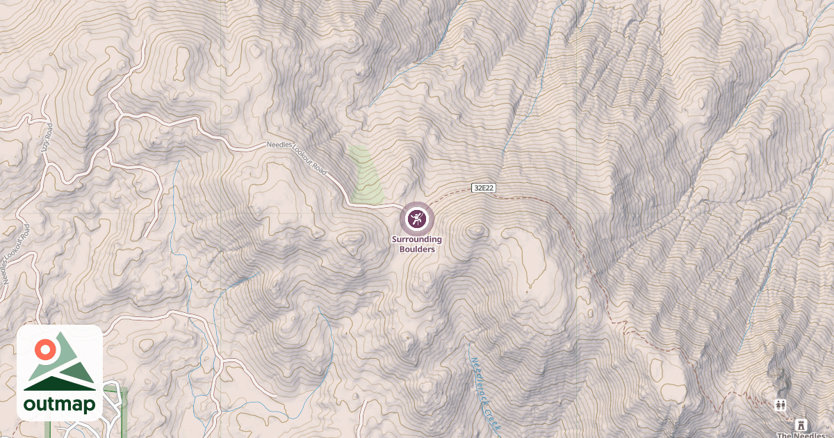 Map of Surrounding Boulders