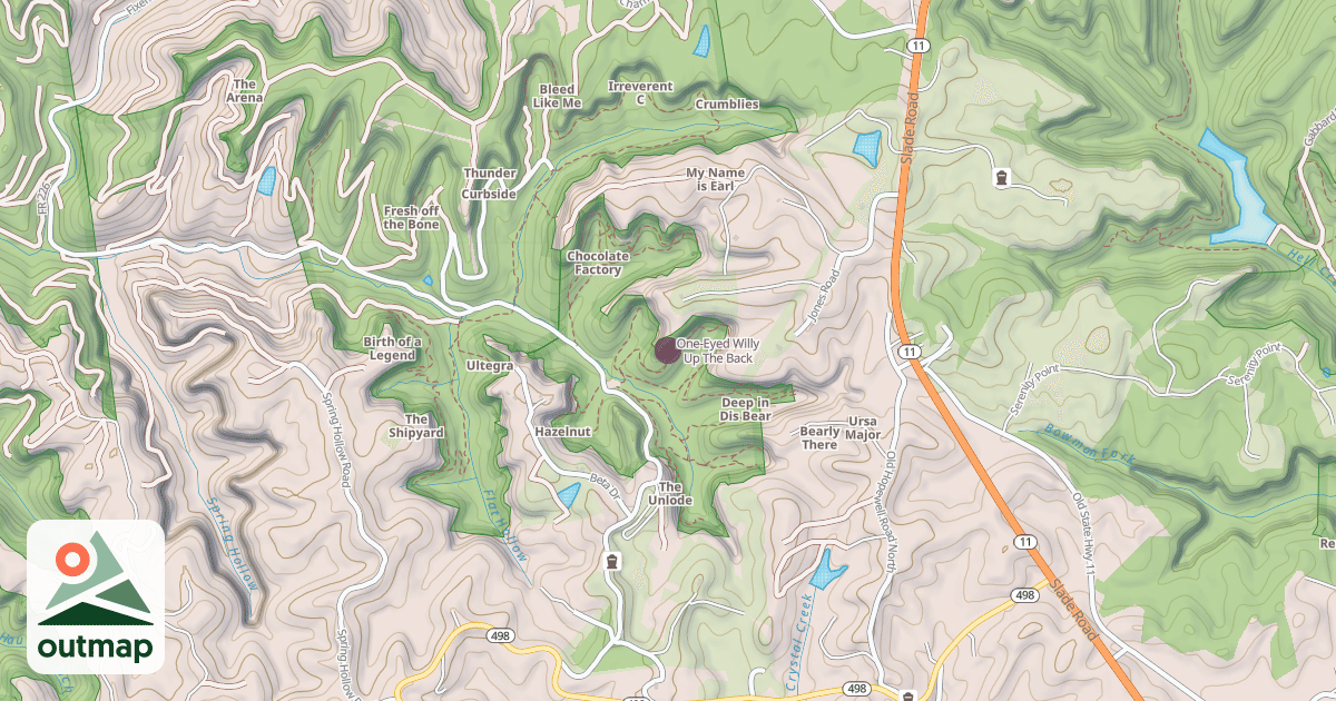 Map of One-Eyed Willy Up The Back