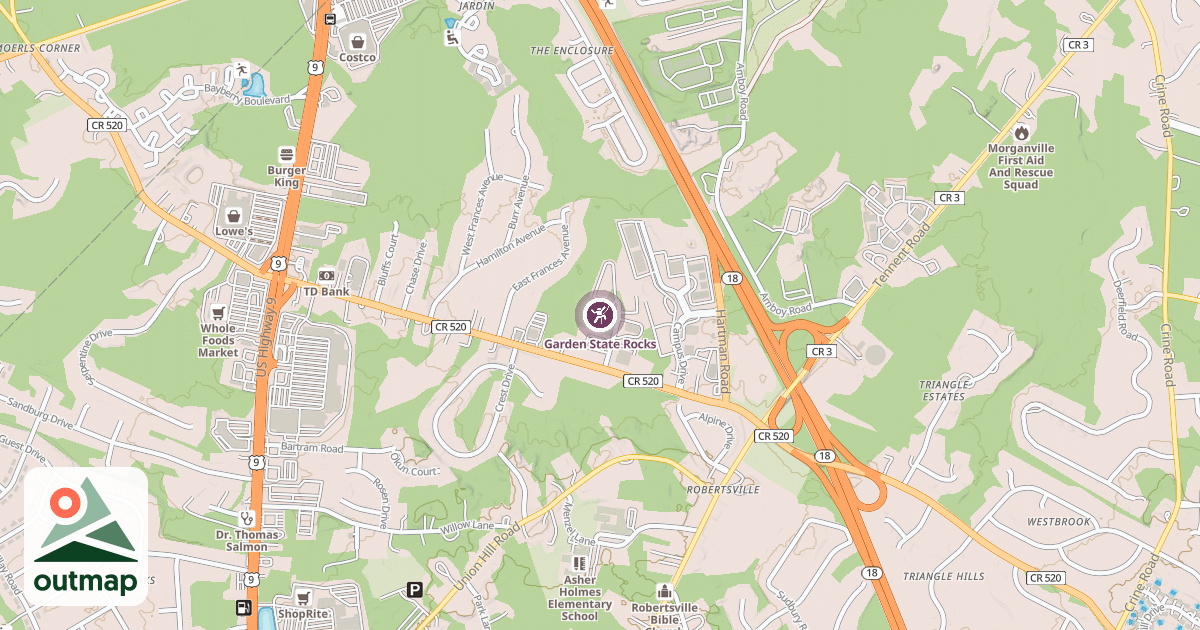 Map of Garden State Rocks