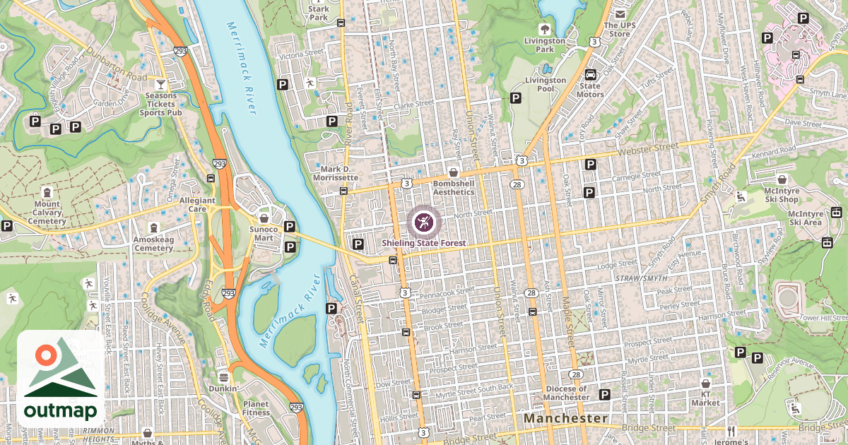 Map of Shieling State Forest