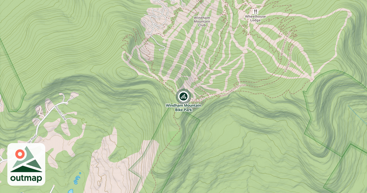Map of Windham Mountain Bike Park