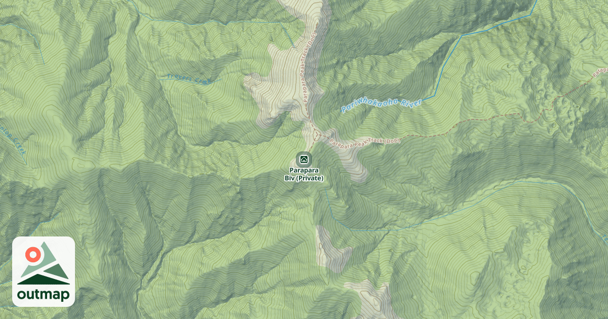 Map of Parapara Biv (Private)