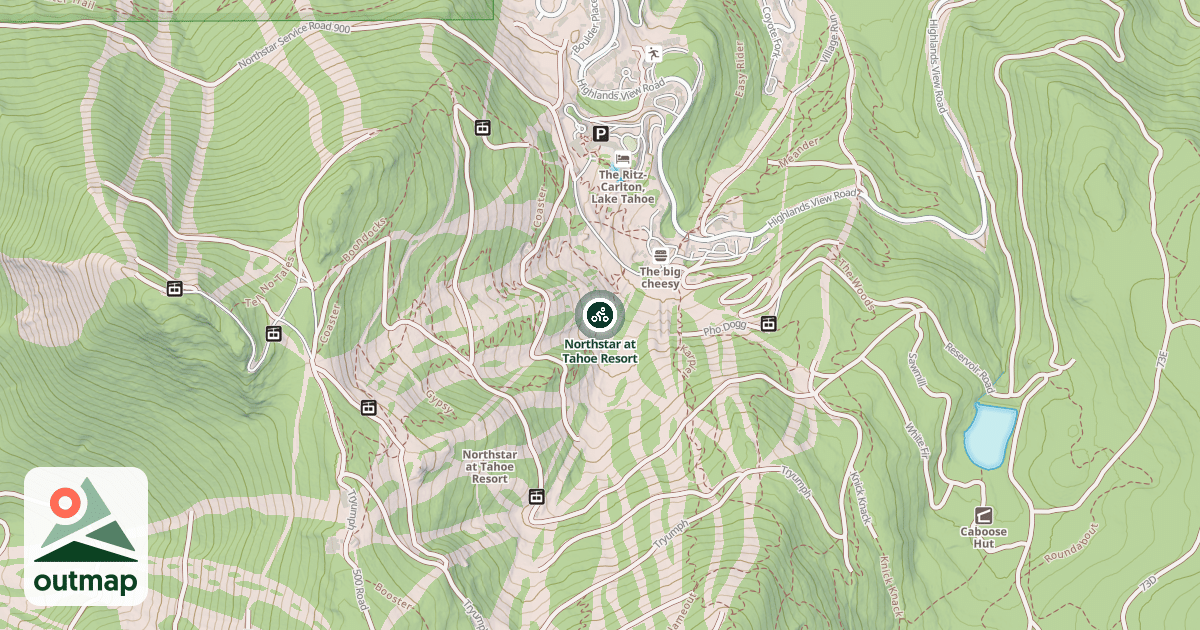 Map of Northstar at Tahoe Resort
