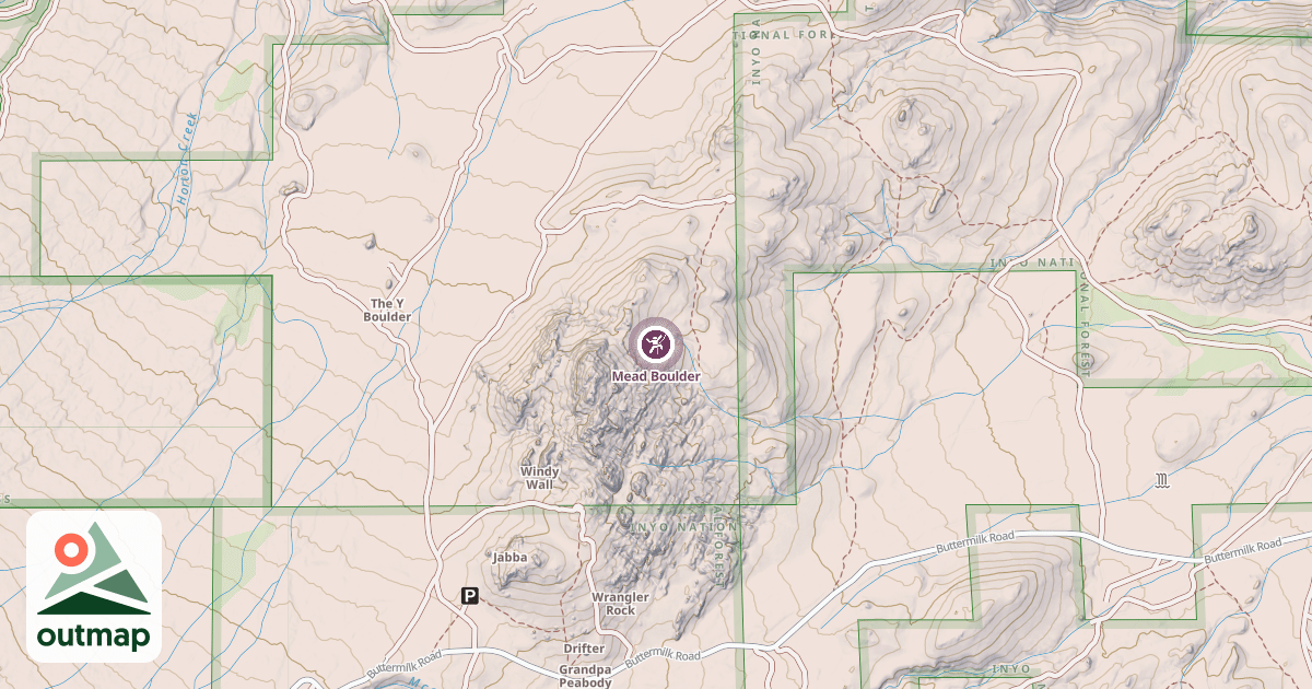 Map of Mead Boulder
