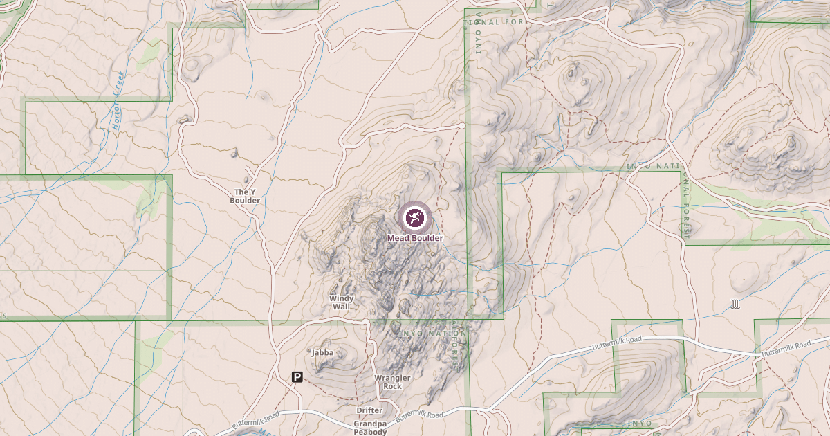 Map preview of Mead Boulder