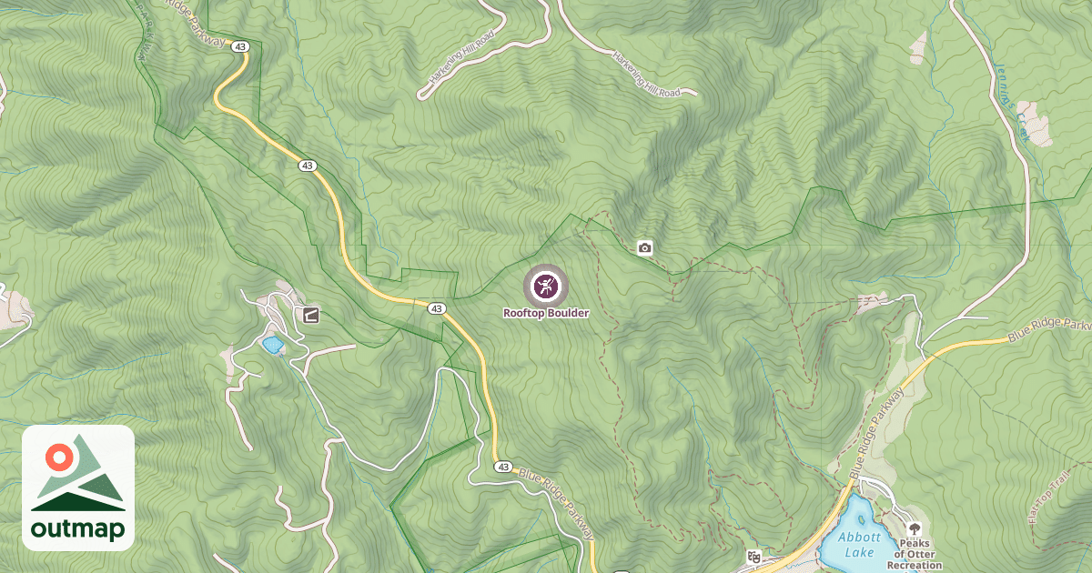 Map of Rooftop Boulder