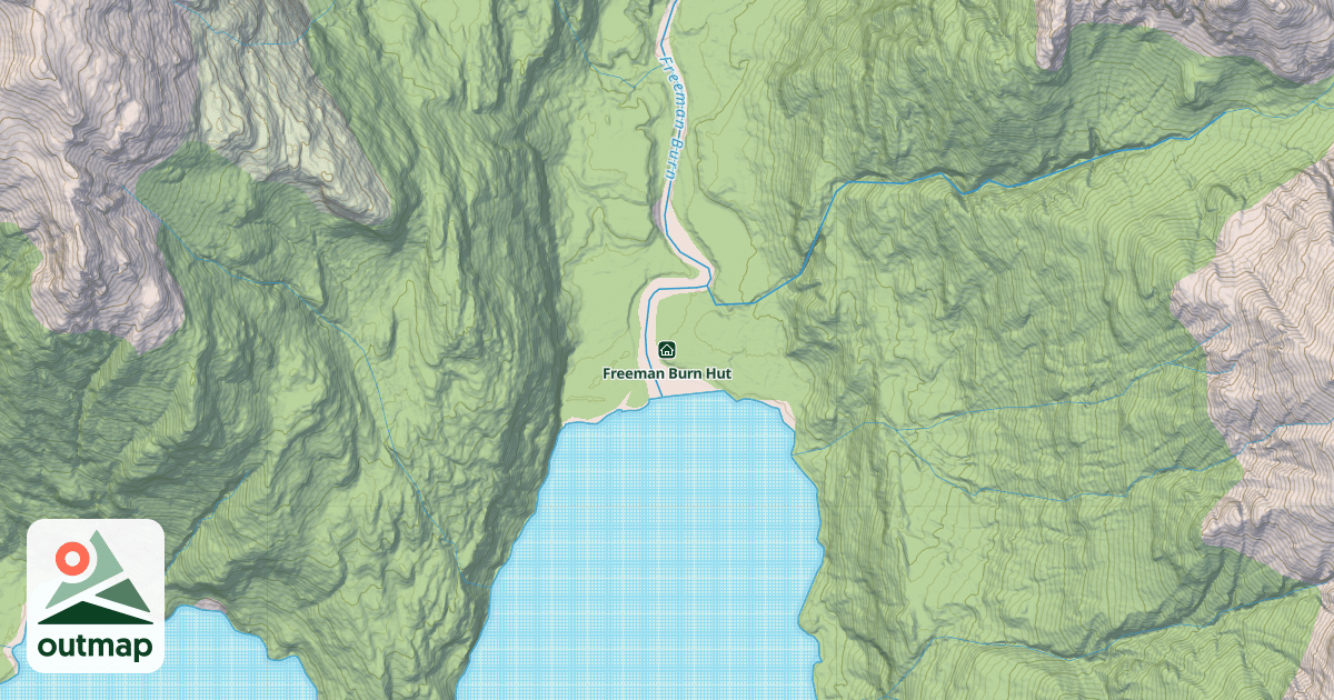 Map of Freeman Burn Hut
