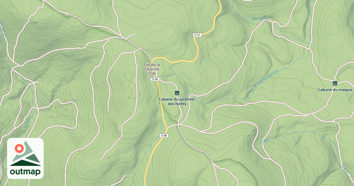 Map of Cabane du jardinier des forêts