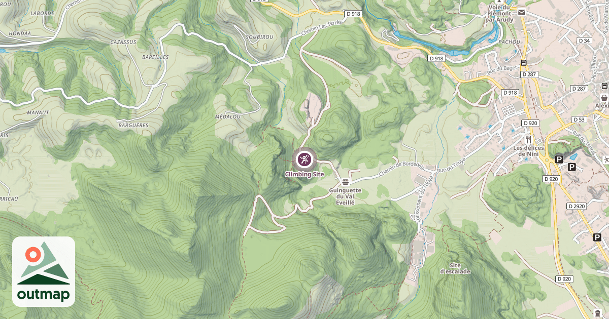 Map of Climbing Site