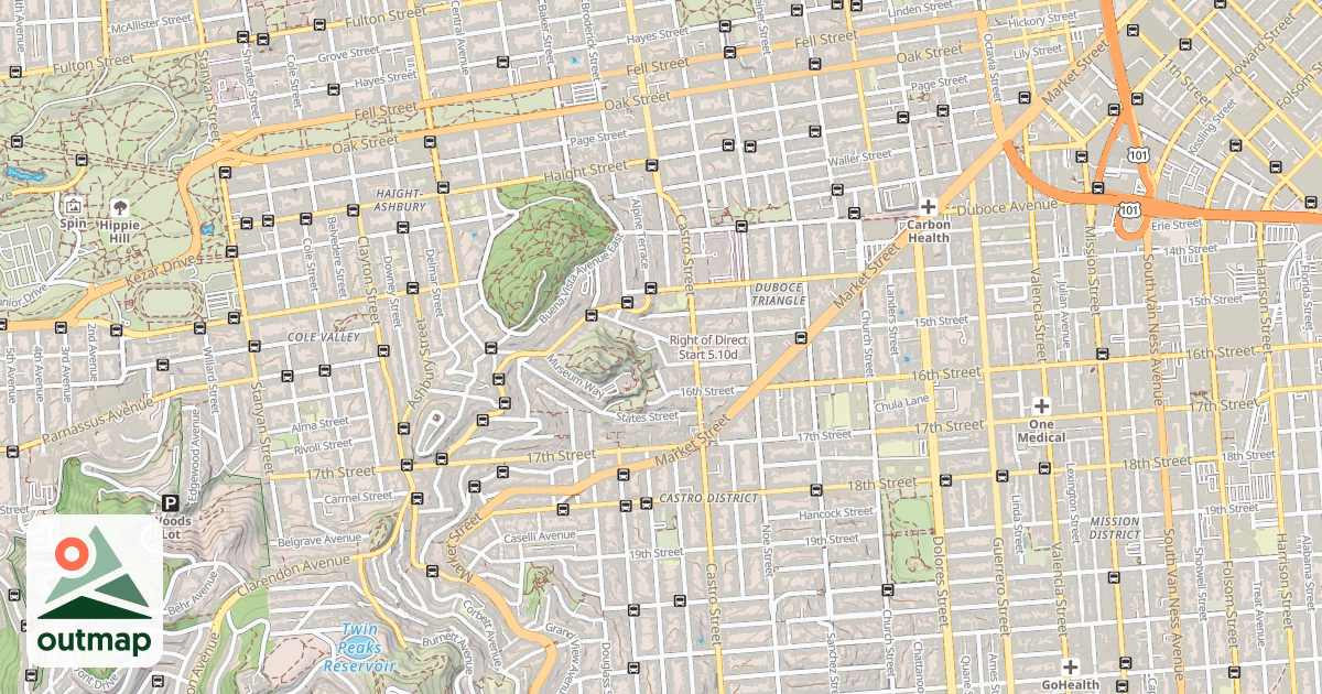 Map of Right of Direct Start